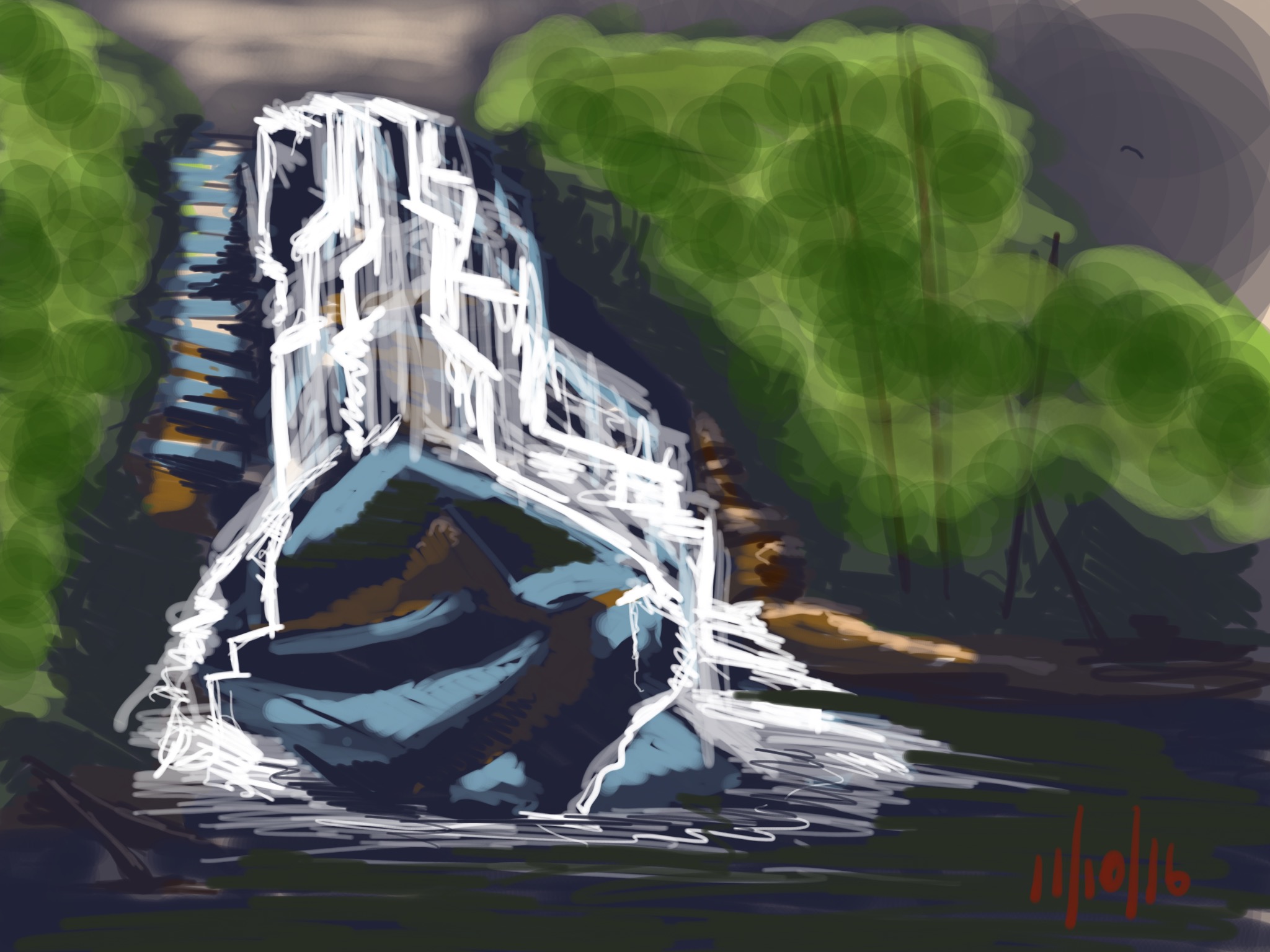 #gdpipeline daily challenge 11-10-16 "waterfall"