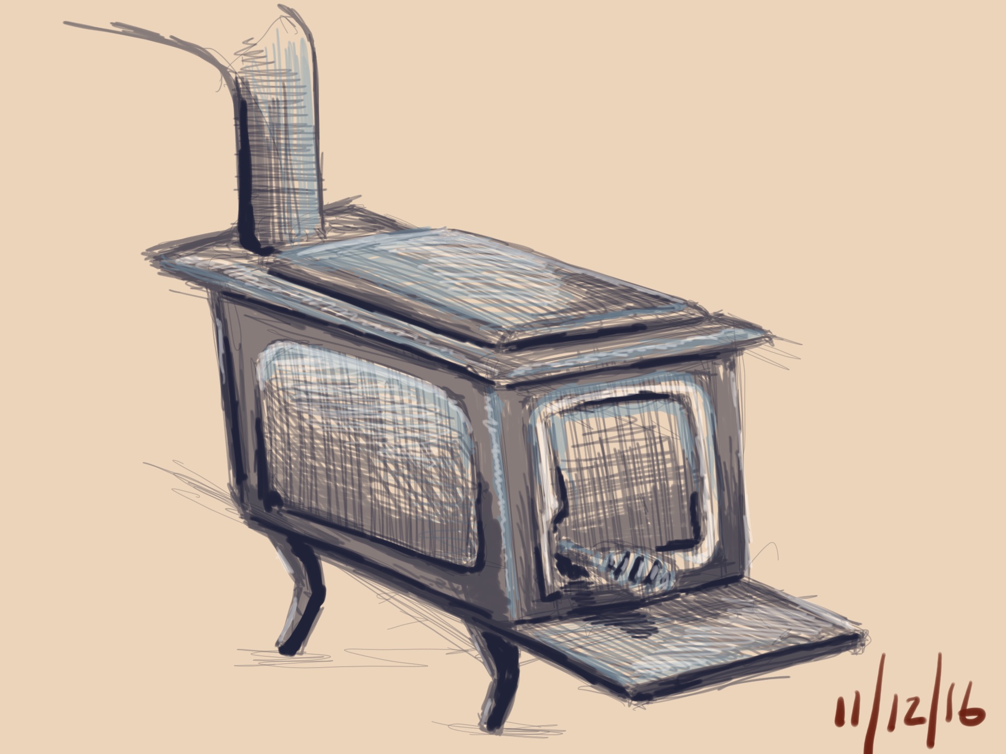 #gdpipeline daily challenge 11-12-16 "wood stove"