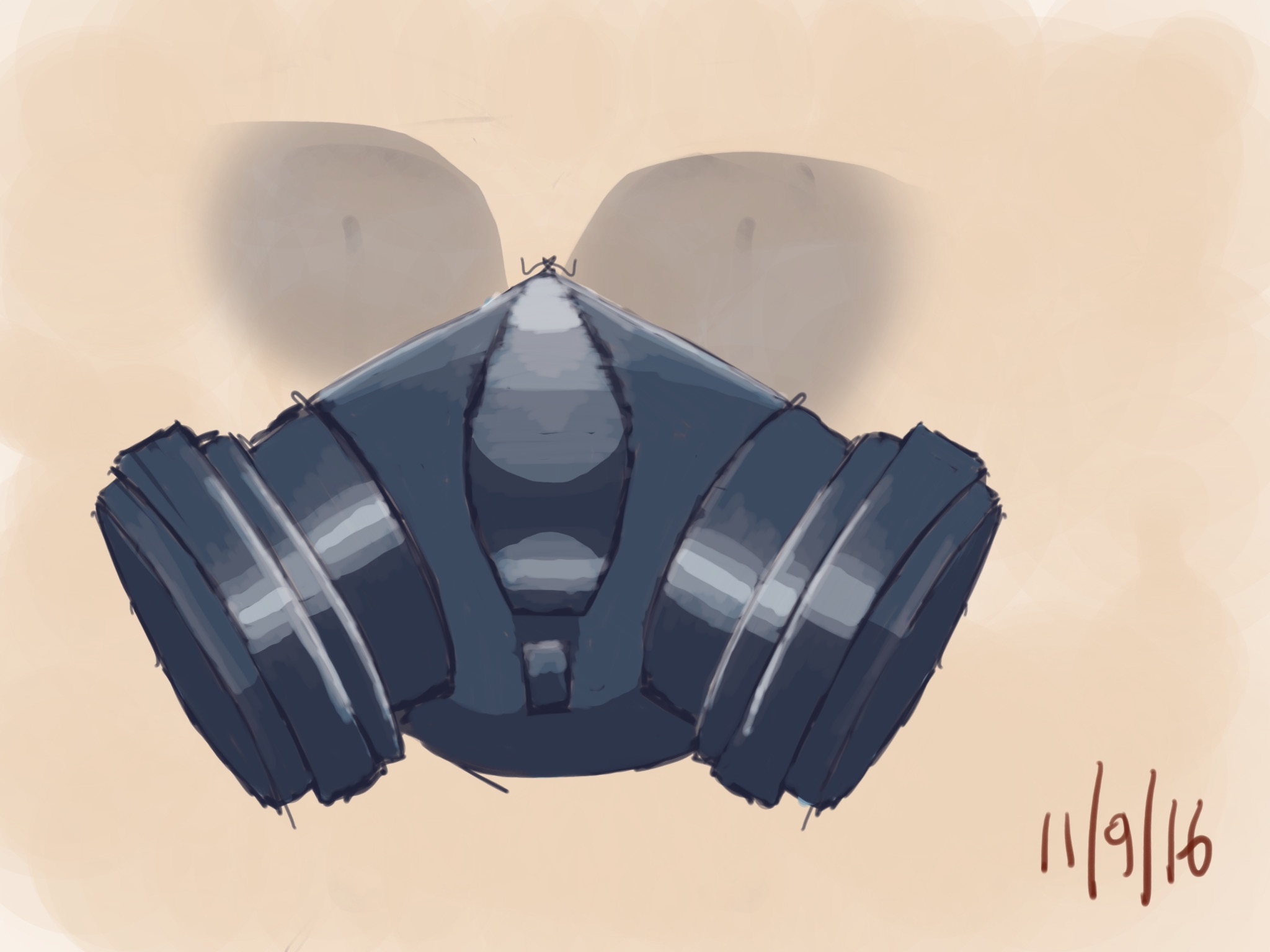 #gdpipeline daily challenge 11-9-16 "gas mask"