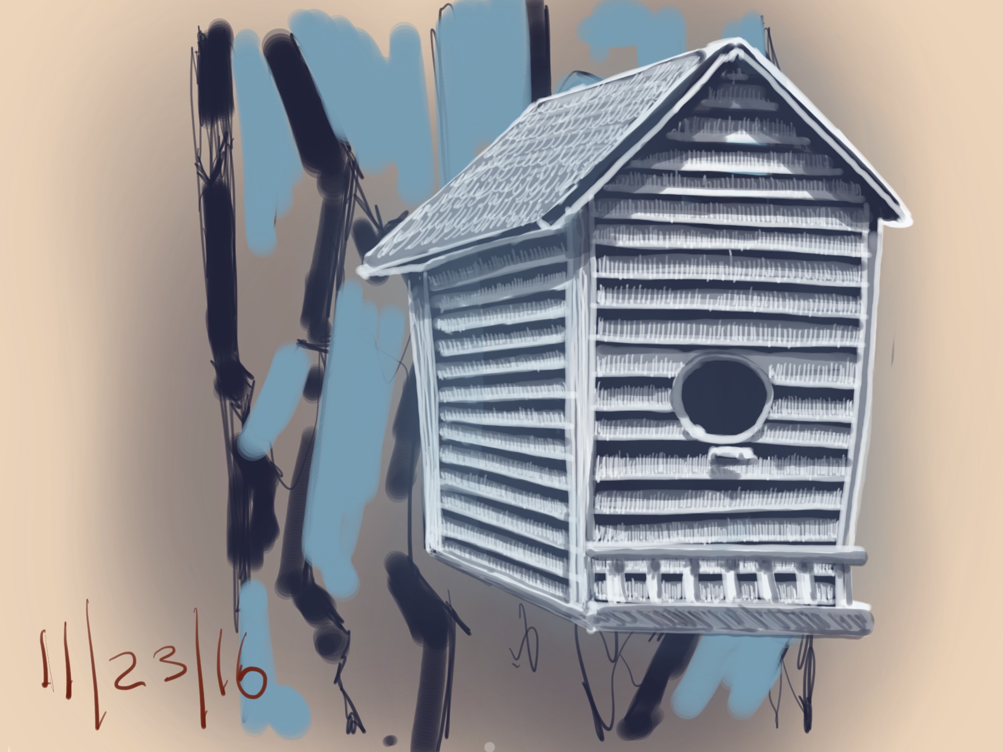 #gdpipeline daily challenge 11-23-16 "birdhouse"